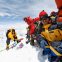 Jangbu Sherpa en la cumbre del Everest